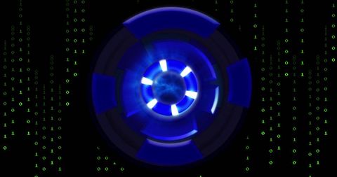 Futuristic Digital Scan with Binary Code Matrix - Download Free Stock Images Pikwizard.com