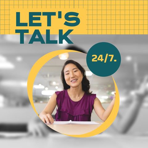 Smiling Asian Woman Highlighting Samaritans Awareness Day Concept - Download Free Stock Templates Pikwizard.com