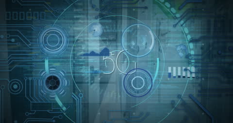 Futuristic Globe and Digital Interface Animation with Network Connections