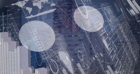 Futuristic Data Analytics Over Cityscape Interface - Download Free Stock Images Pikwizard.com