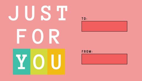 personalized gift card with colorful blocks on soft pink - Download Free Stock Templates Pikwizard.com