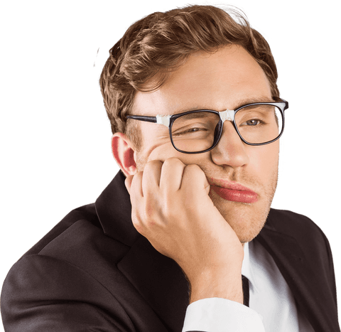 transparent frustrated businessman cropping close-up portrait - Download Free Stock Videos Pikwizard.com
