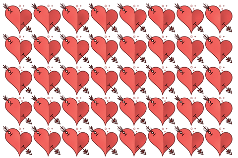 pattern of red hearts on transparent background for love designs - Download Free Stock Videos Pikwizard.com