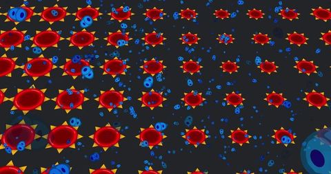 Colorful cells pattern abstract biological design