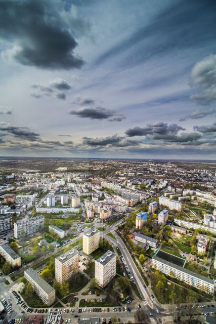 Panoramic View of Modern Cityscape at Dusk - Download Free Stock Images Pikwizard.com