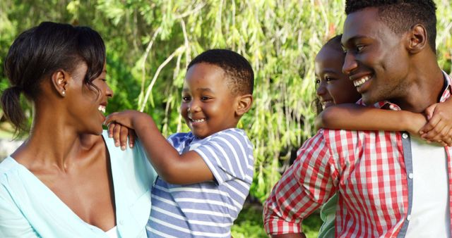 Happy African American Family Enjoying Weekend Outdoors - Download Free Stock Images Pikwizard.com