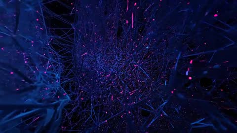 Futuristic Sparkling Vortex with Neon Filaments