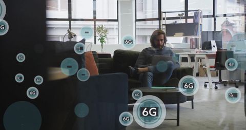 Futuristic 6g connectivity in modern workplace