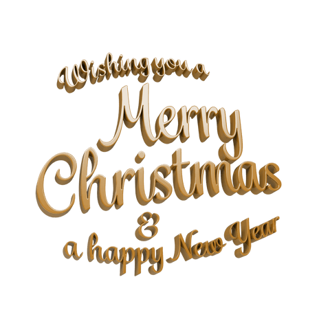 Gold Christmas and New Year Greetings on Transparent Background - Download Free Stock Videos Pikwizard.com