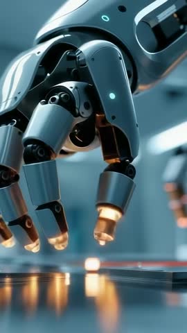 Robotic Arm Descending for Precision Scan on Lab Table - Vertical Tech Video