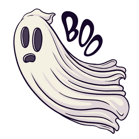 playful ghost with 'boo' lettering on transparent background - Download Free Stock Videos Pikwizard.com