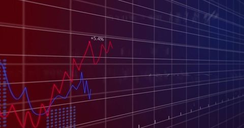 Dynamic Financial Data Growth Chart Display - Download Free Stock Images Pikwizard.com