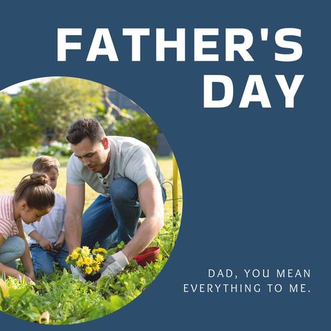 Father's day family bonding with gardening activity