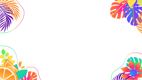Vibrant Tropical Frame with Leaves and Orange Slice on Transparent Background - Download Free Stock Videos Pikwizard.com