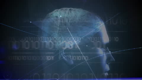 Futuristic Visual of Human Brain and Data Connections