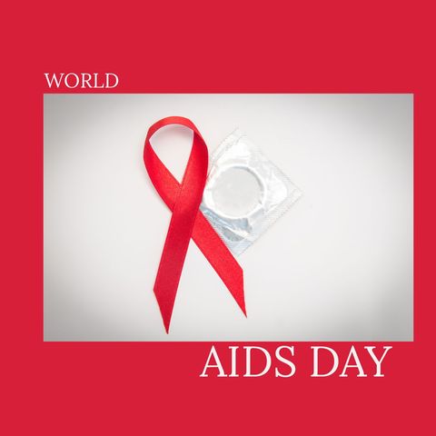 World AIDS Day Red Ribbon and Condom Awareness Symbol - Download Free Stock Templates Pikwizard.com