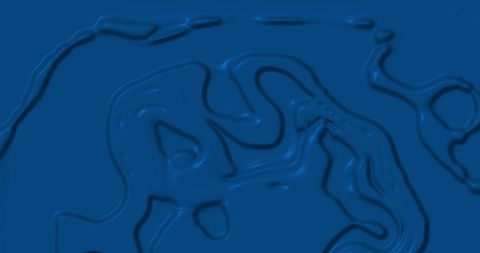 Dynamic blue liquid forms creating fluid abstract patterns
