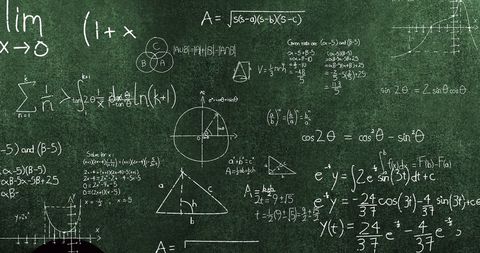 Complex Math Equations on Green Chalkboard Surface - Download Free Stock Images Pikwizard.com