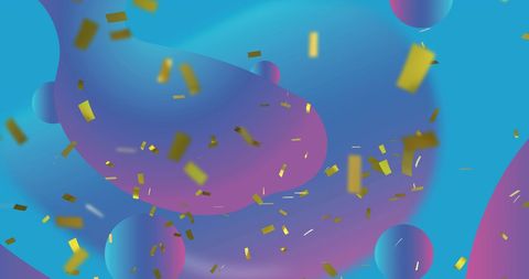 Vibrant Celebration Confetti on Gradient Background