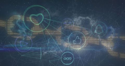 Abstract digital networking and cyber security