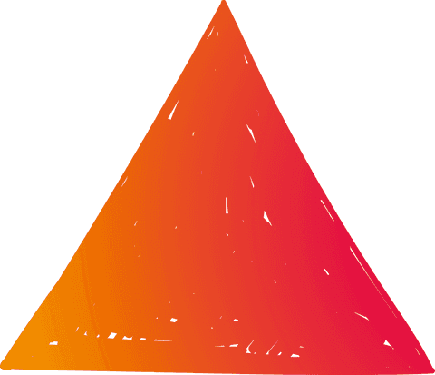Abstract gradient triangle on transparent background vector