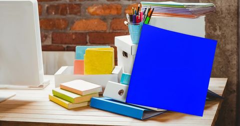Organized Desk with Stationery for Office Productivity Inspiration - Download Free Stock Images Pikwizard.com
