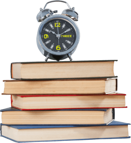 transparent timing in education with books and alarm clock - Download Free Stock Videos Pikwizard.com
