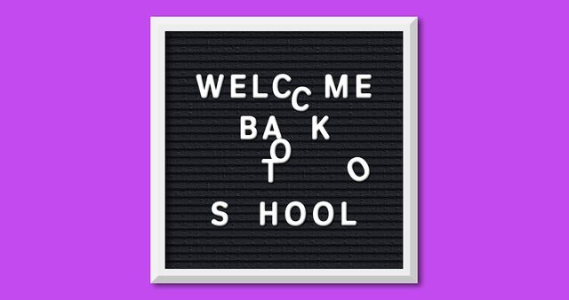 Scattered Letters Welcome Back to School Message on Board - Download Free Stock Images Pikwizard.com