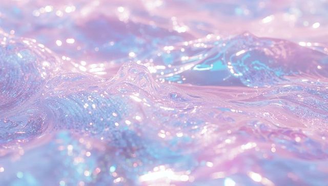 Iridescent Waves of Pastel Light Flowing in Futuristic Dreamscape