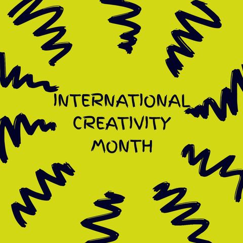 Colorful Celebration of International Creativity Month with Bold Text - Download Free Stock Templates Pikwizard.com