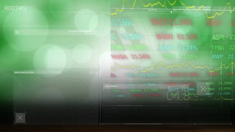 Futuristic Stock Market Animation with Holographic Display