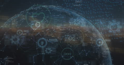 Global Network Connection Data Animation