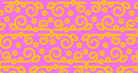 Abstract Pink and Yellow Scroll Patterned Background - Download Free Stock Images Pikwizard.com