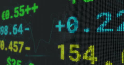 Digital Display of Dynamic Stock Market Ticker