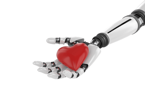 Bionic Hand Holding Red Heart Symbol Transparent Background - Download Free Stock Videos Pikwizard.com