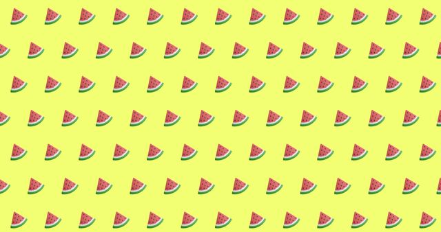 Seamless Watermelon Pattern on Yellow Background - Download Free Stock Images Pikwizard.com