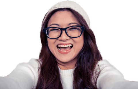 cheerful woman with glasses smiling transparent background - Download Free Stock Videos Pikwizard.com
