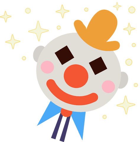 playful clown icon with star sparkles on transparent background - Download Free Stock Videos Pikwizard.com