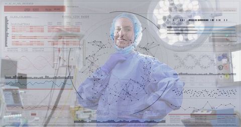 Dedicated surgeon preparing for innovative procedure in advanced operating room