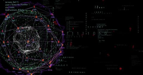 High-Tech Digital Data Interface with Geometric Patterns - Download Free Stock Images Pikwizard.com