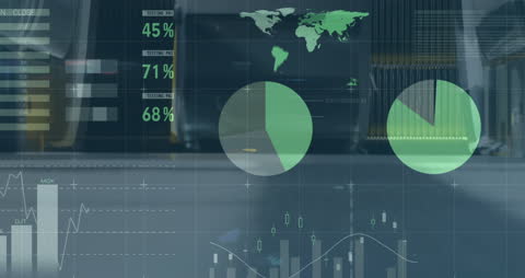 Analytical Charts Overlaid on Global Business Concept
