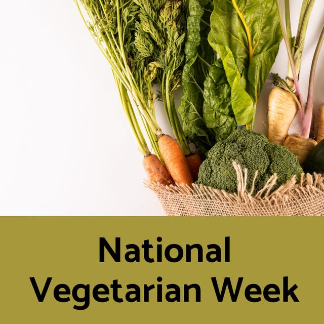 National Vegetarian Week Celebration with Fresh Vegetables - Download Free Stock Templates Pikwizard.com