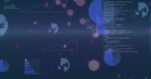 Global Data Networks Digital Interface with Trend Analytics - Download Free Stock Images Pikwizard.com