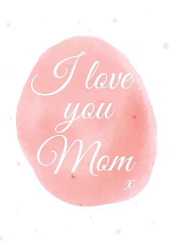 pink watercolor egg with heartfelt mother's day message - Download Free Stock Templates Pikwizard.com