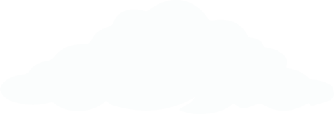 Minimalist White Cloud Floating on Transparent Background Illustration
