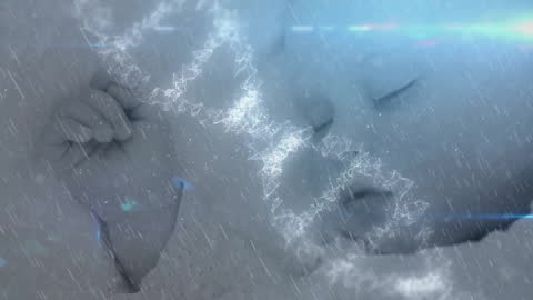 DNA Strand Spinning Over Sleeping Baby Animation