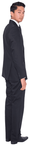 transparent businessman looking backwards brusquely in suit - Download Free Stock Videos Pikwizard.com