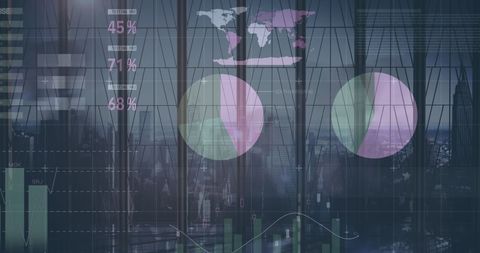 Digital Financial Interface with Global Business Analysis Display - Download Free Stock Images Pikwizard.com