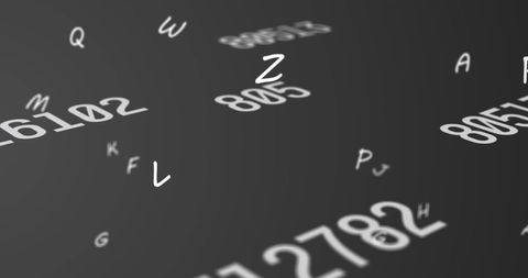 Dynamic Numbers and Letters on Grey Background - Download Free Stock Images Pikwizard.com
