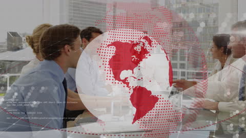 Global Business Team in Digital World Concept